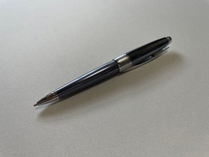 Cross Ballpoint Pen measuring 143mm length and 14mm diameter with sleek silver finish