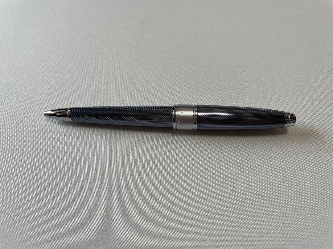 Cross Ballpoint Pen measuring 143mm length and 14mm diameter with sleek silver finish