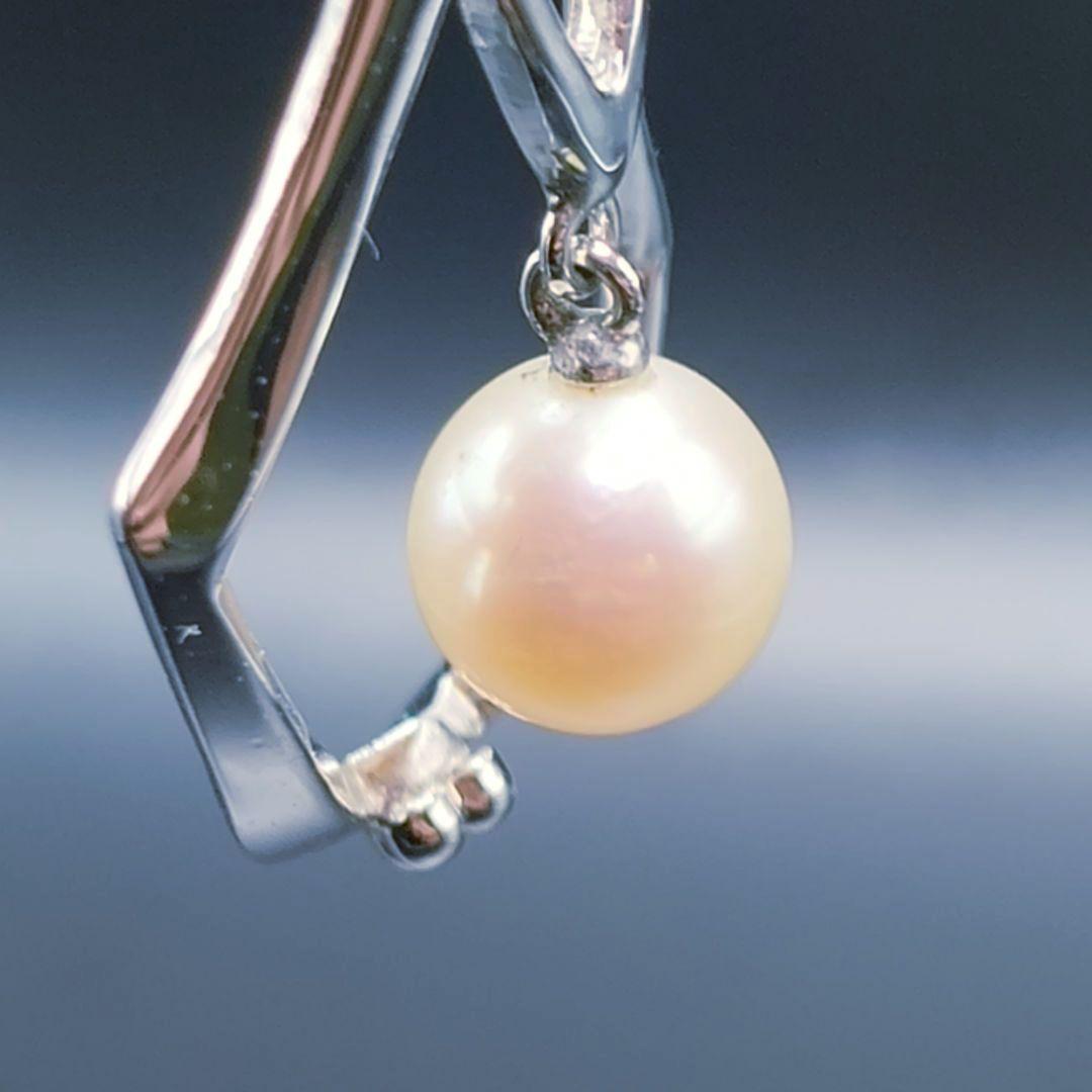MIKIMOTO pearl necklace featuring a single 7mm pearl pendant with silver marking on 40.5cm chain