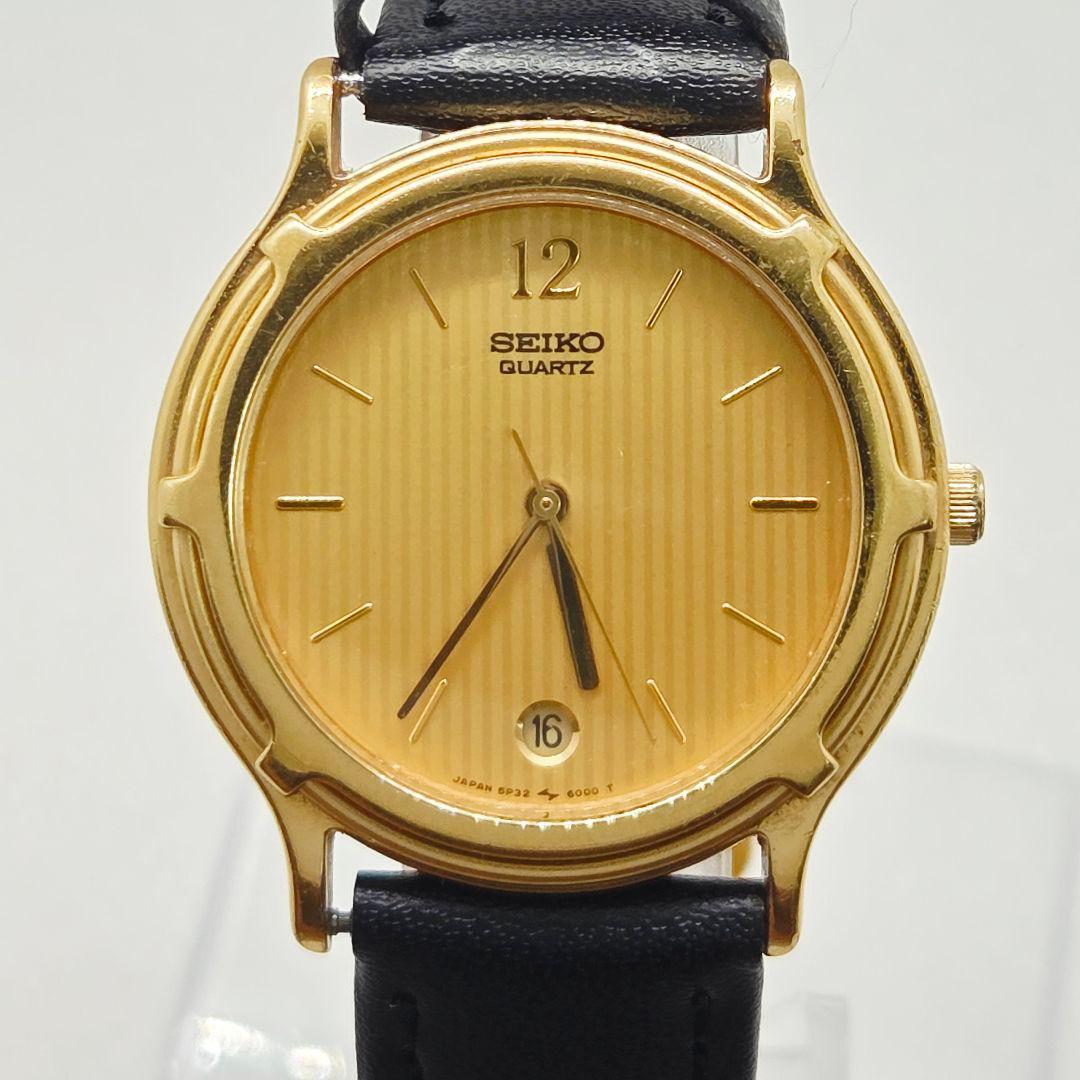 SEIKO 5P32-6000 Quartz Men's Watch — Japanese
