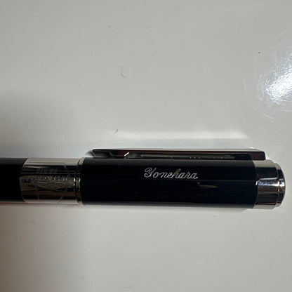 Waterman Perspective CT Black fountain pen with silver accents and lacquered metal body