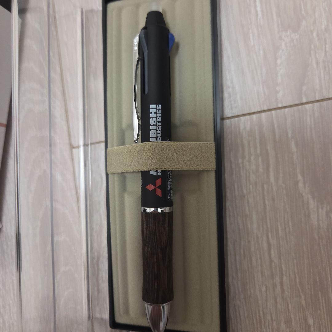 Pilot Mitsubishi Heavy Industries multi-function Frixion ball pen with wooden grip and dedicated case