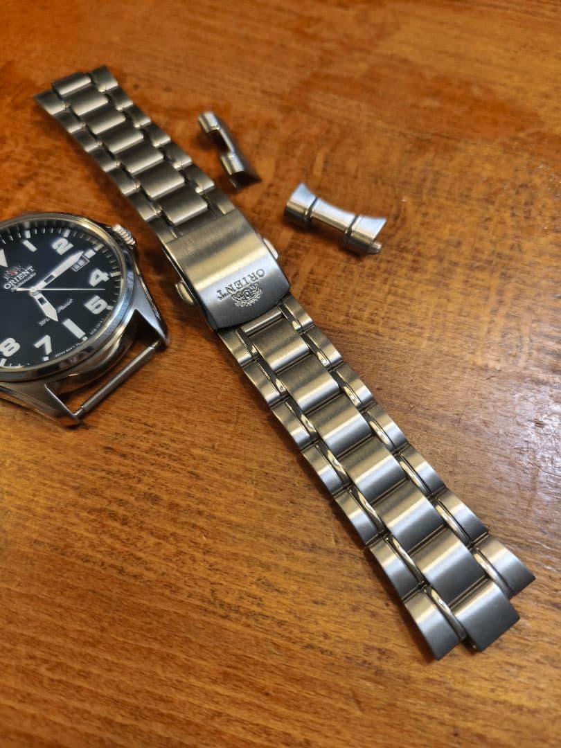 ORIENT ミリタリー ブラックダイアル オリジナルブレスレット Automatic Men's Watch — Japanese