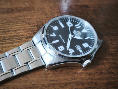 ORIENT ミリタリー ブラックダイアル オリジナルブレスレット Automatic Men's Watch — Japanese