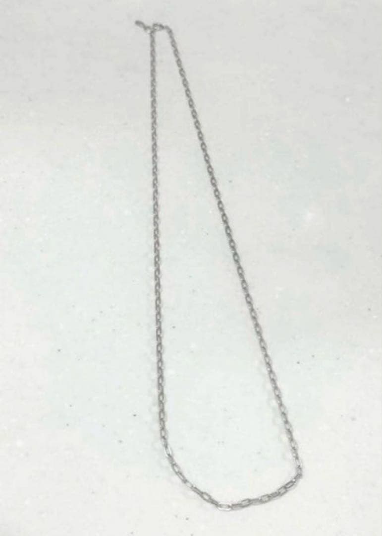 Agaat silver necklace chain made of 925 silver, 60cm long, 0.2cm wide, displayed on white background