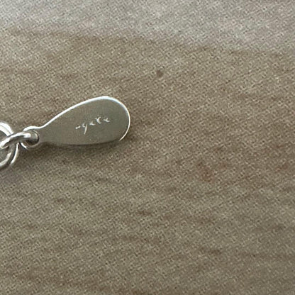 Agaat silver necklace chain made of 925 silver, 60cm long, 0.2cm wide, displayed on white background