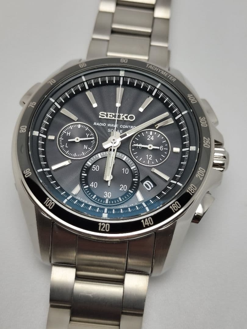 SEIKO 8B82 Solar Men's Watch — Japanese