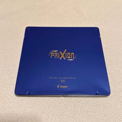 Pilot Frixion colored pencil set with 24 vibrant wood pencils featuring erasable ink for color drawing