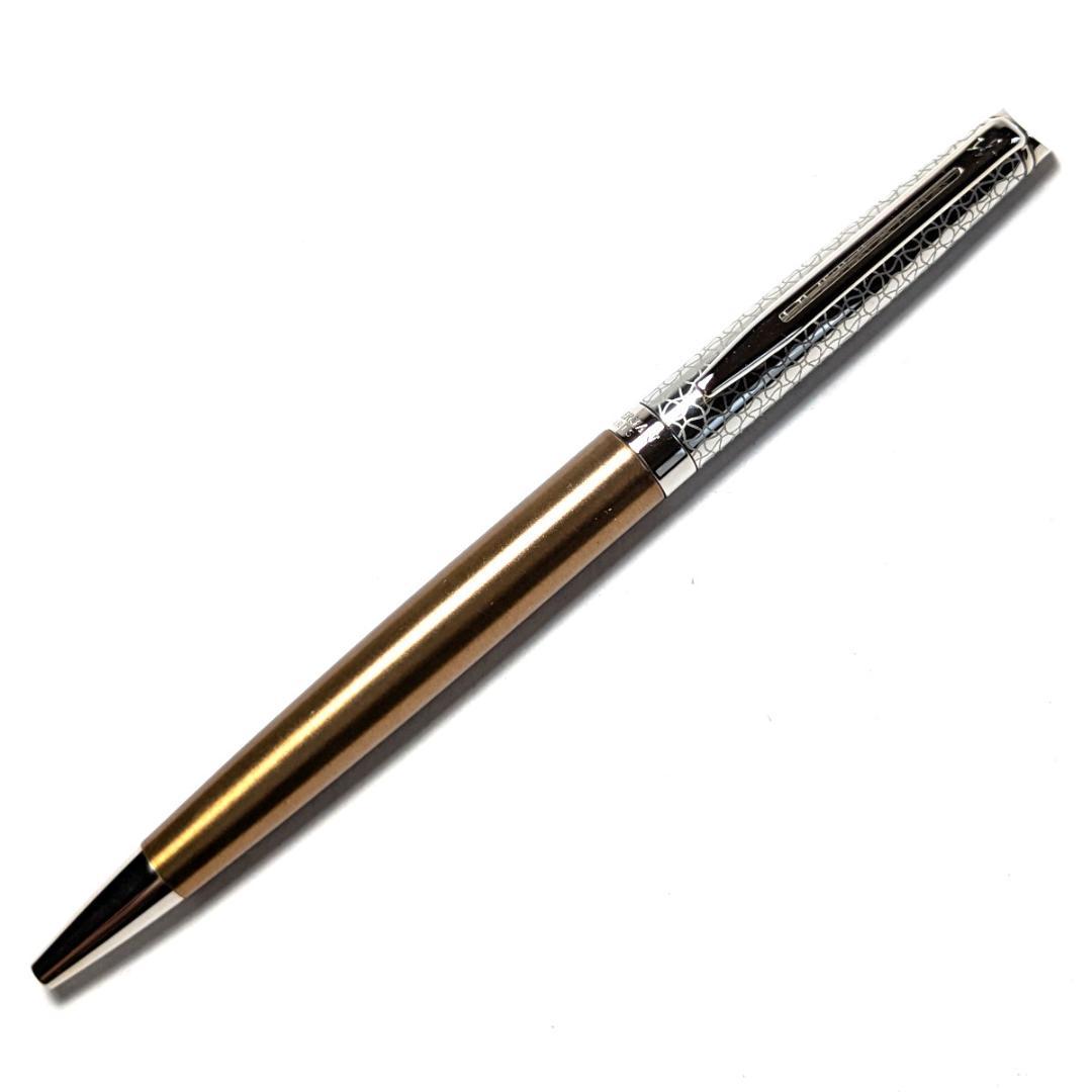 Waterman Metropolitan Private Bronze Satin ballpoint pen with black fine ink refill and twist mechanism