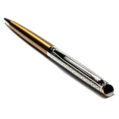 Waterman Metropolitan Private Bronze Satin ballpoint pen with black fine ink refill and twist mechanism
