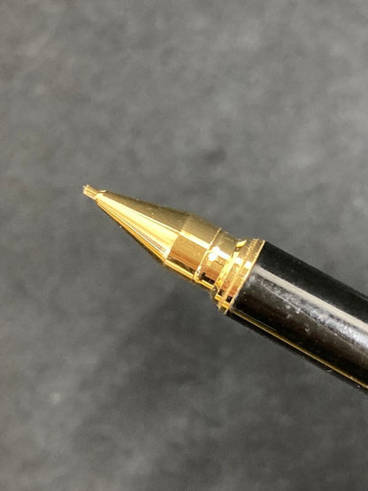 Two PILOT SWITCH black fountain pens with gold-colored accents and plastic bodies displayed side by side