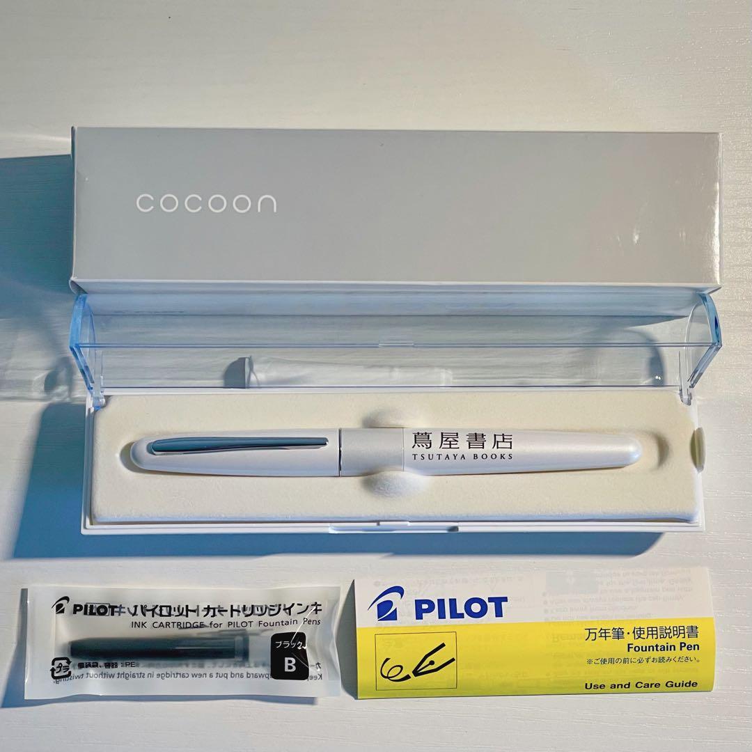 Pilot Kakuna white fountain pen with replacement ink cartridge and original gift box