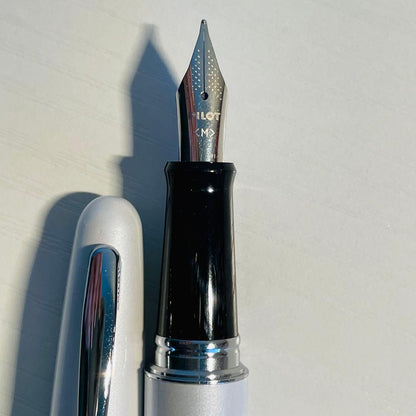 Pilot Kakuna white fountain pen with replacement ink cartridge and original gift box