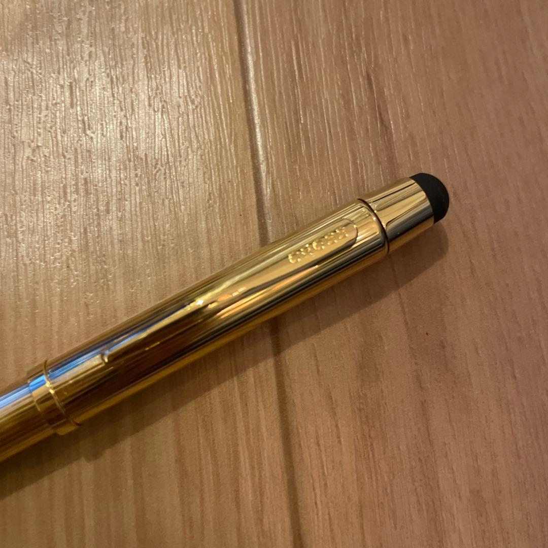 Cross No.48 ballpoint pen and pencil set with red and blue oil-based ink, unused condition with minor scratches