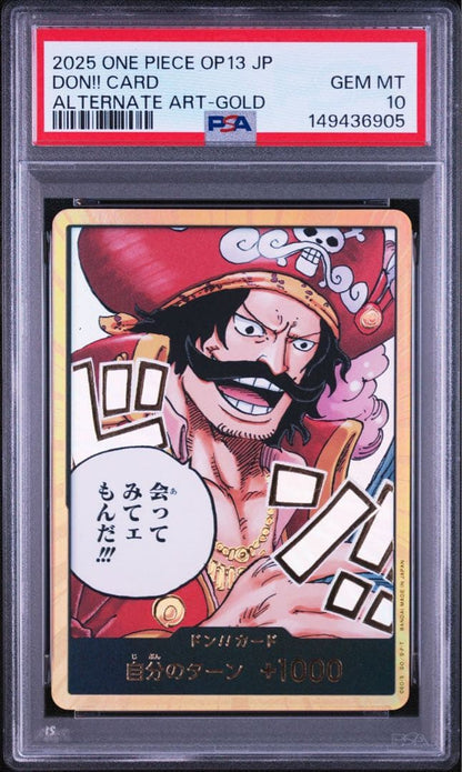 PSA 10 One Piece Don!! Card Goal D. Roger 6905 — Japanese