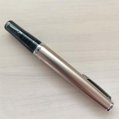 Pilot Timeline retractable ballpoint pen in champagne gold with tip protection cap and cylindrical case
