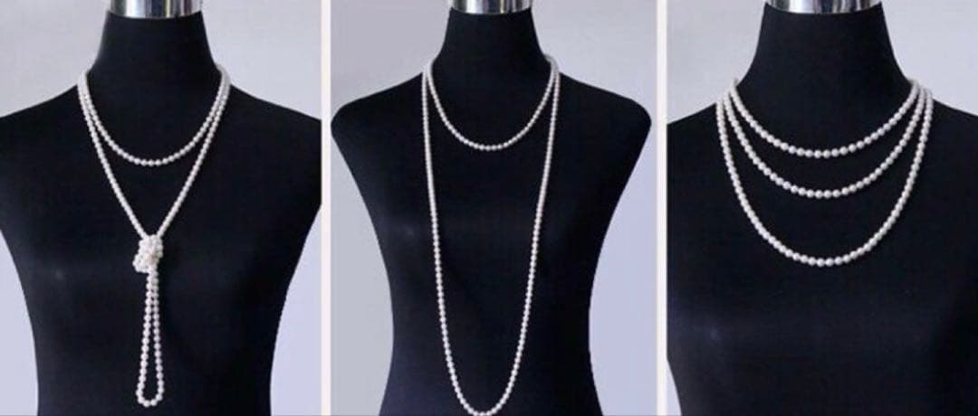 Akoya genuine pearl necklace with 5mm round white pearls measuring 114cm in length
