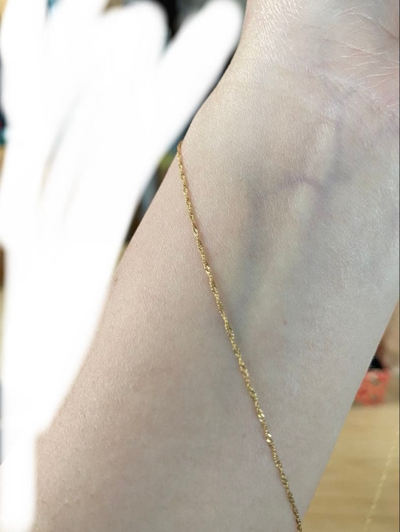 Agaat K18 gold chain necklace 50 centimeters long made of 18 karat gold