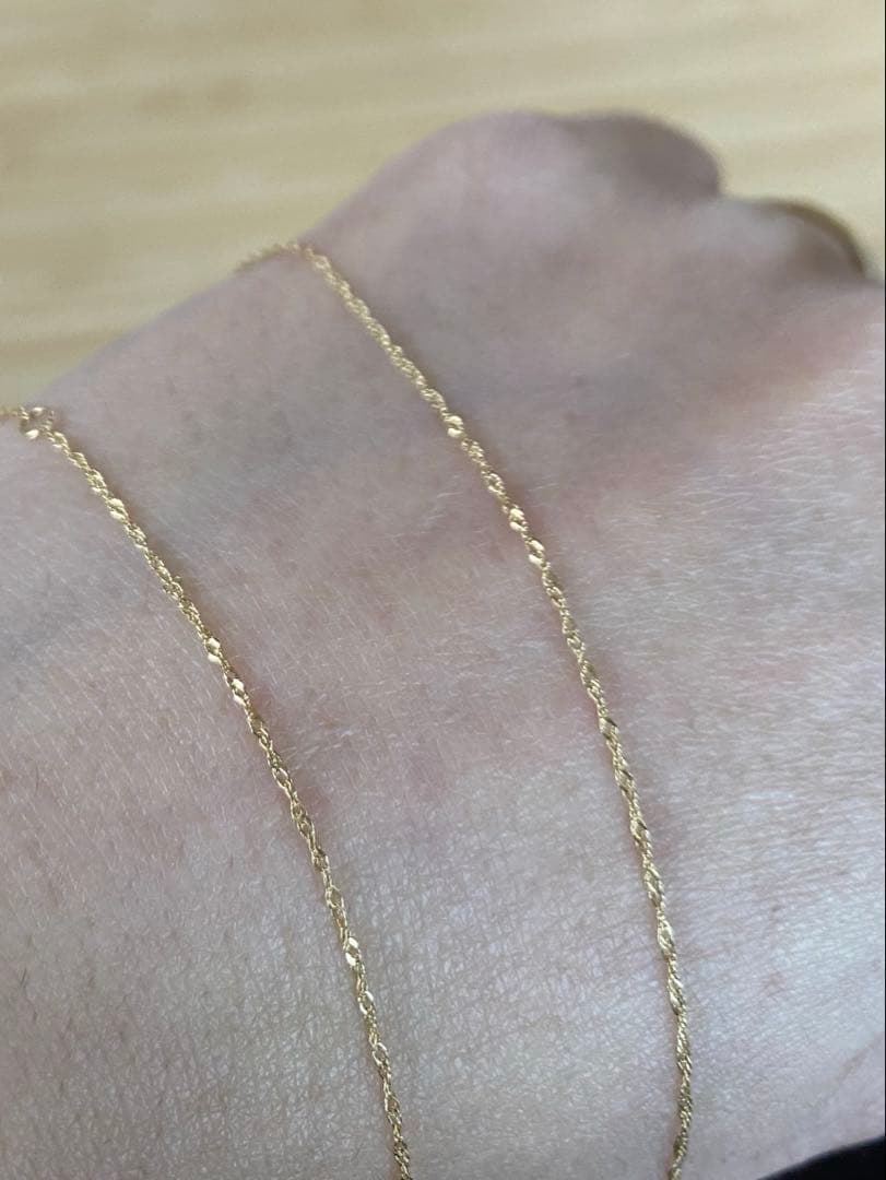 Agaat K18 gold chain necklace 50 centimeters long made of 18 karat gold