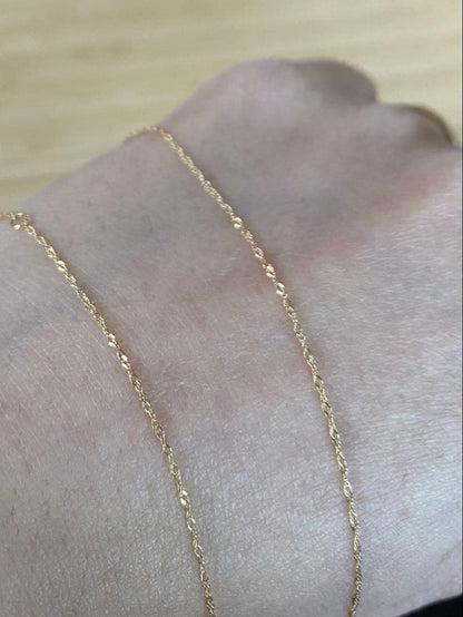 Agaat K18 gold chain necklace 50 centimeters long made of 18 karat gold