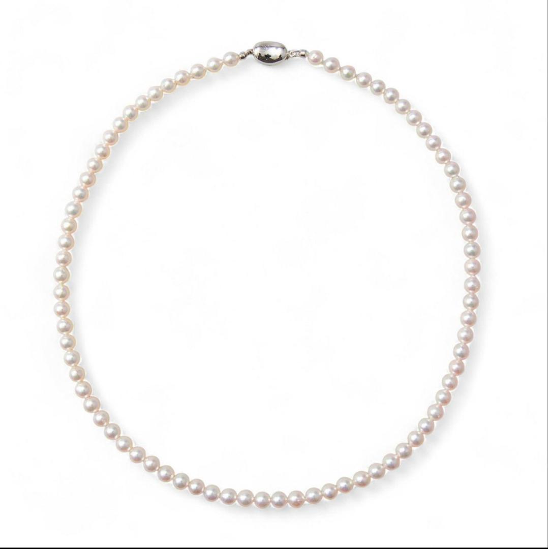 New WSP Baby Pearl Necklace with 5 mm white round Akoya pearls