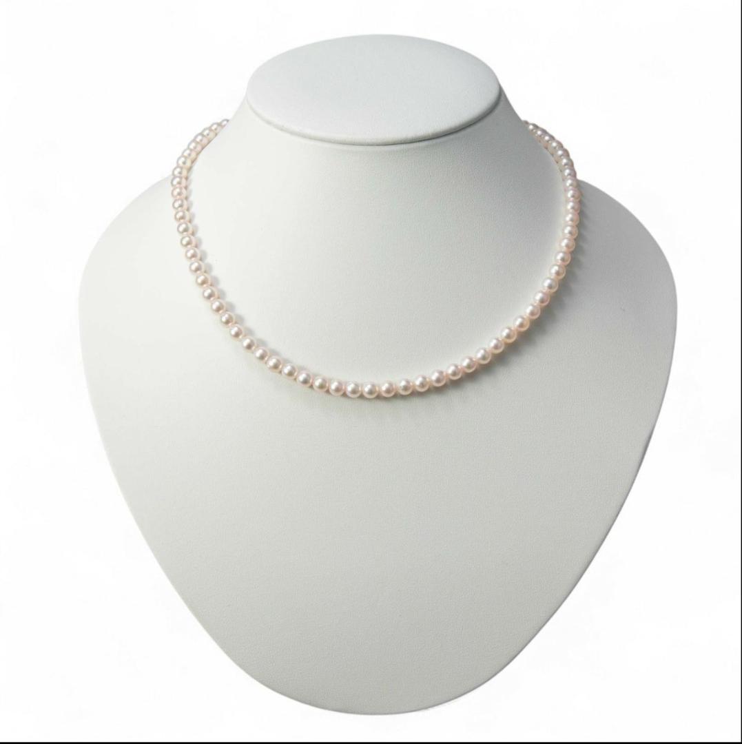 New WSP Baby Pearl Necklace with 5 mm white round Akoya pearls