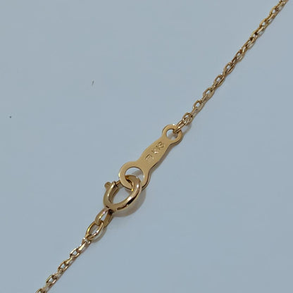 Mikimoto pearl necklace featuring a 7.3mm pearl and diamond set in 18K yellow gold with 42cm chain