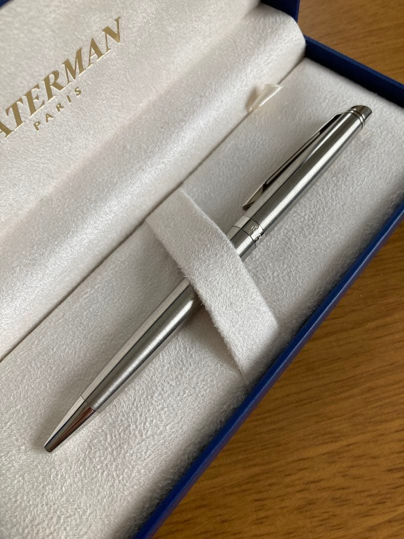 WATERMAN Metropolitan Essential Stainless Steel Ballpoint Pen with sleek polished finish