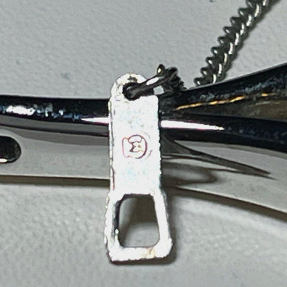 Chōkishō Mikimoto Akoya pearl necklace with 4.8 to 4.9 mm round pearls on 39 cm silver chain with engraved Mikimoto logo