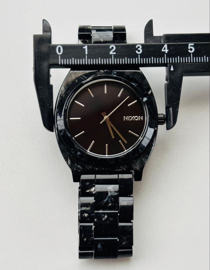 NIXON Time Teller All Black Marble II Quartz Men's Watch — Japanese