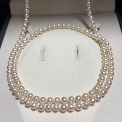 TASAKI Akoya pearl long necklace featuring 6.0mm pearls with strong luster on a 96cm strand