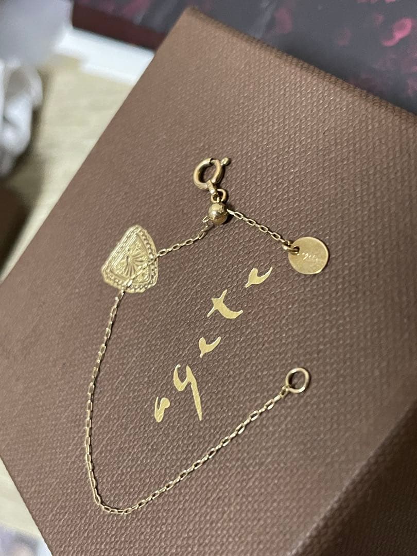Agete K10 10cm (3.9 inch) gold chain for necklace extension