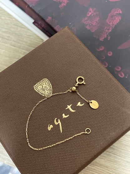 Agete K10 10cm (3.9 inch) gold chain for necklace extension