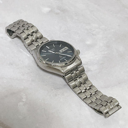 SEIKO Silver Wave Vintage Navy Quartz Men's Watch — Japanese