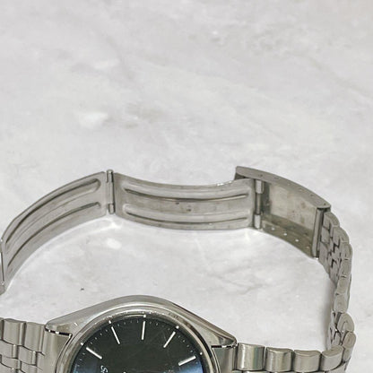 SEIKO Silver Wave Vintage Navy Quartz Men's Watch — Japanese