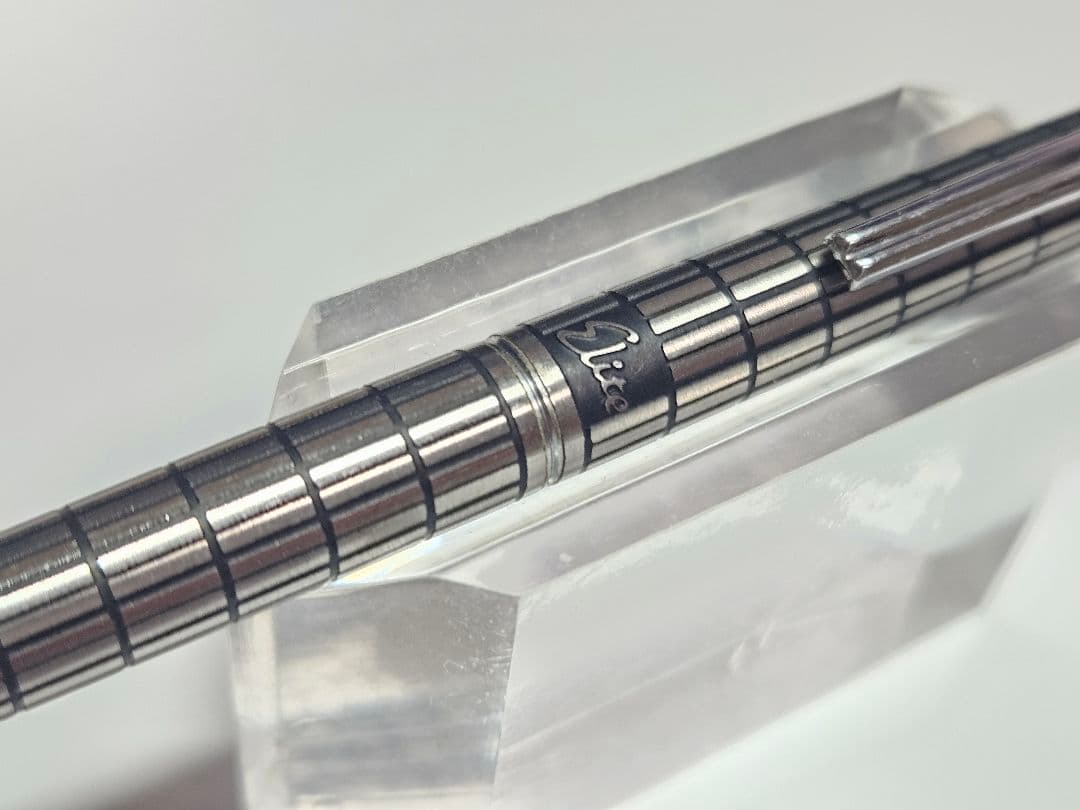 Pilot Elite mechanical pencil featuring a distinctive square pattern design, discontinued model
