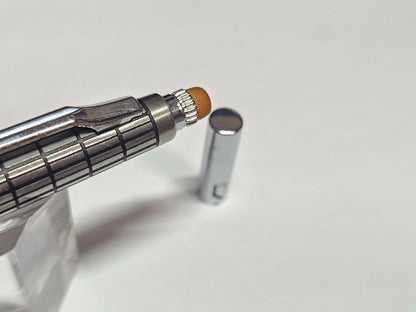 Pilot Elite mechanical pencil featuring a distinctive square pattern design, discontinued model