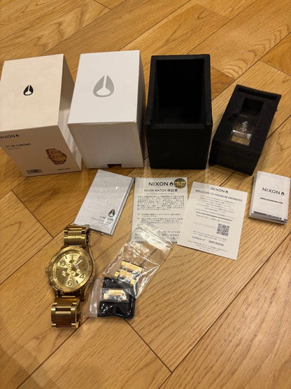 NIXON 51-30 Chrono All Gold Men's Watch — Japanese