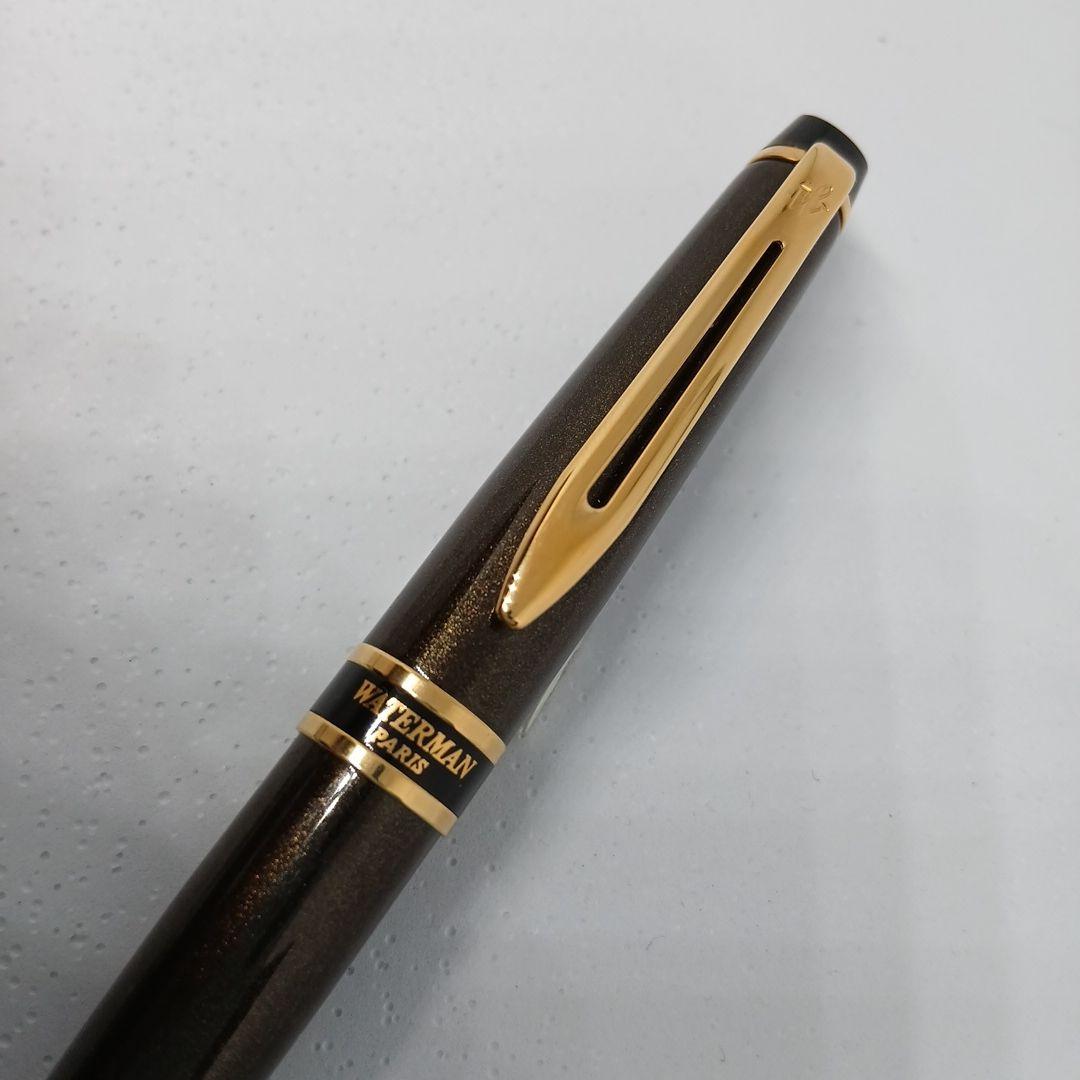WATERMAN Expert Smart Brown ballpoint pen with a smooth brown finish and silver accents