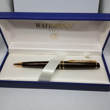 WATERMAN Expert Smart Brown ballpoint pen with a smooth brown finish and silver accents