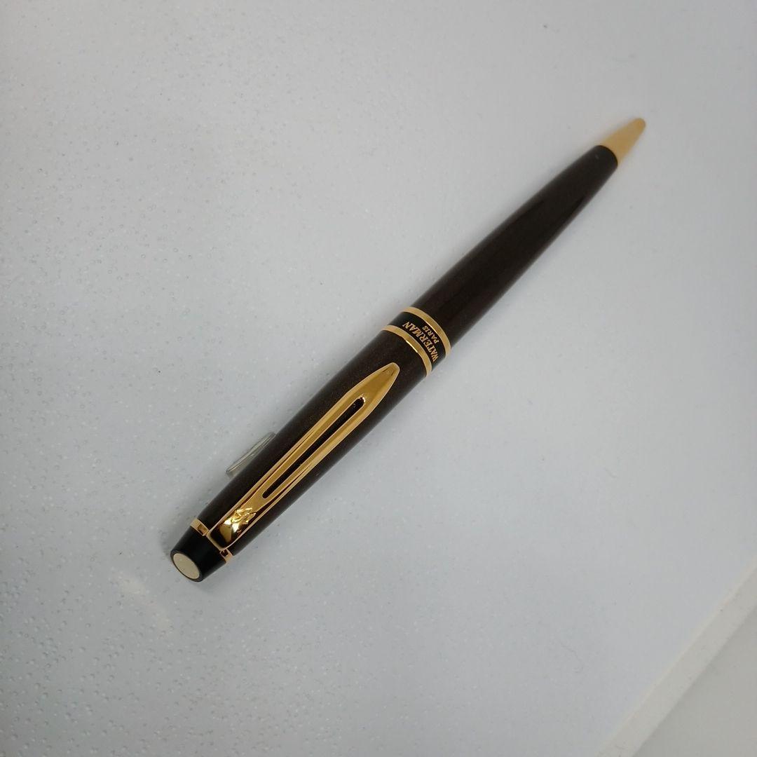 WATERMAN Expert Smart Brown ballpoint pen with a smooth brown finish and silver accents