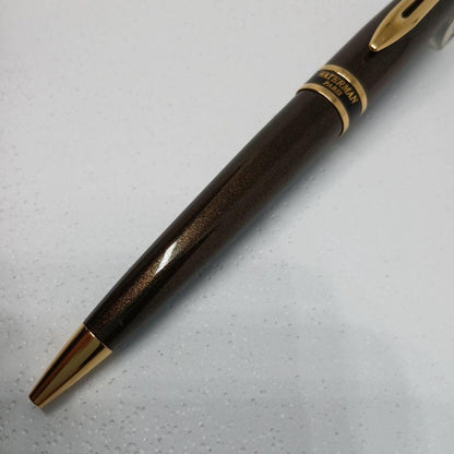 WATERMAN Expert Smart Brown ballpoint pen with a smooth brown finish and silver accents
