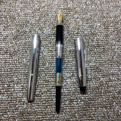 CROSS Century II fountain pen in black with silver trim, converter, and original box