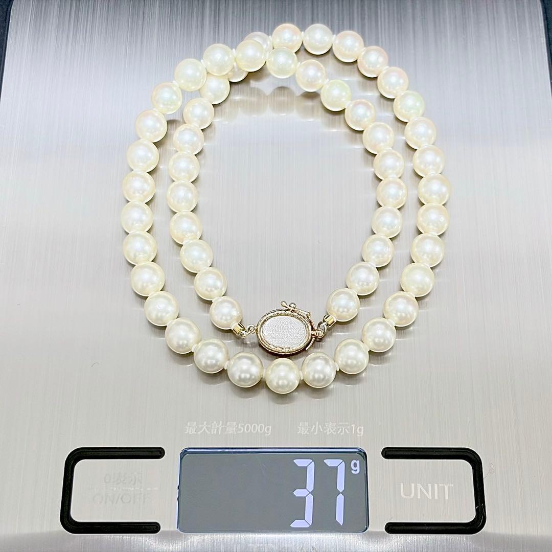 Akoya Pearl genuine pearl necklace 42cm length featuring 7.6-7.8mm round pearls