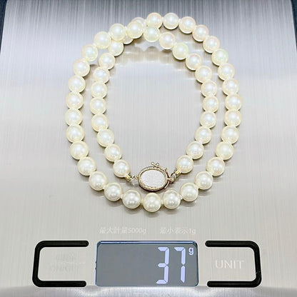 Akoya Pearl genuine pearl necklace 42cm length featuring 7.6-7.8mm round pearls