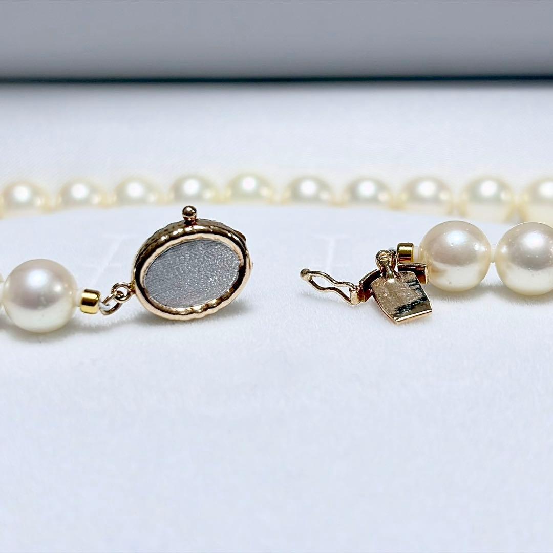 Akoya Pearl genuine pearl necklace 42cm length featuring 7.6-7.8mm round pearls