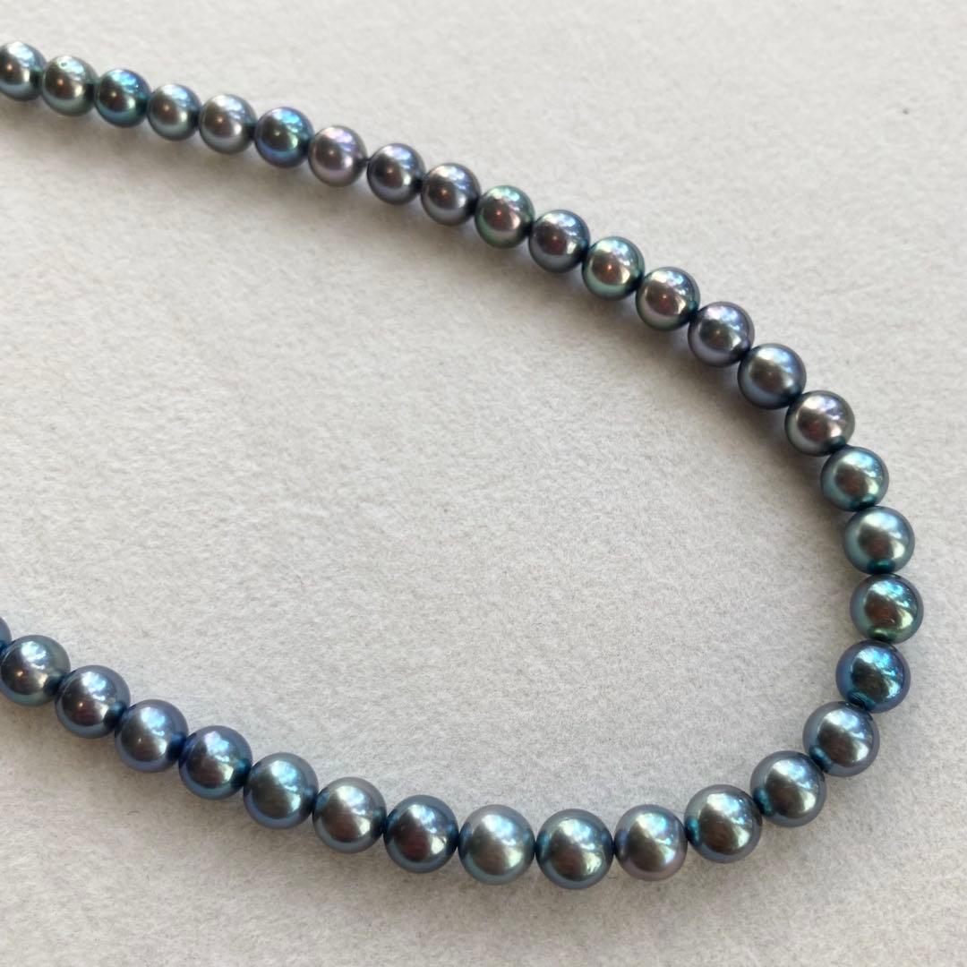 Akoya Pearl Necklace M829 with 5.5-6mm pearls and K16GP clasp, 42cm length plus 5cm extension