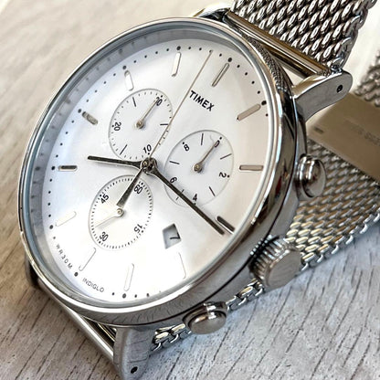 TIMEX Ceramic Mesh Belt Analog Men's Watch — Japanese