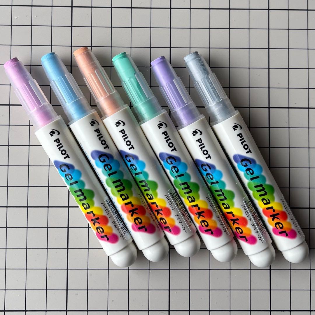 Pilot Gel Marker Pastel and Normal colors with push-up gel core, discontinued product