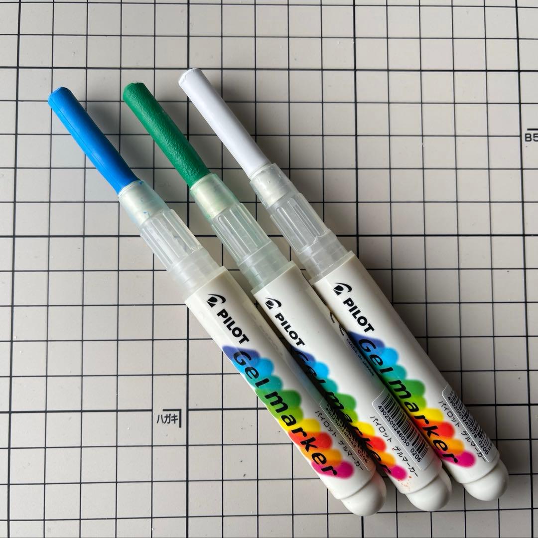 Pilot Gel Marker Pastel and Normal colors with push-up gel core, discontinued product